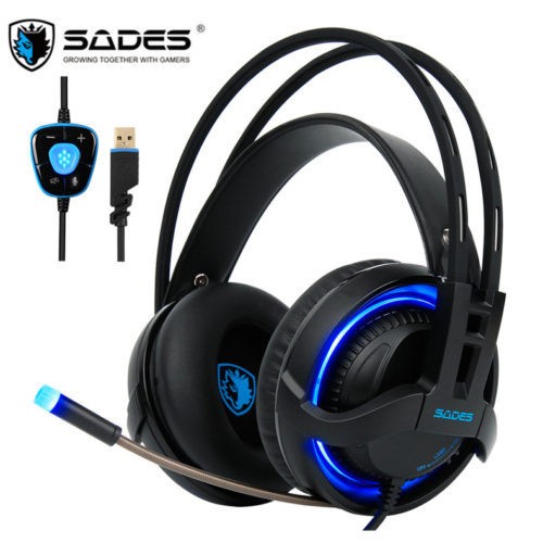 Игровые наушники с микрофоном SADES R2